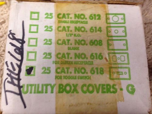 Box 25 pcs Thepitt Cat#618  single gang utility box covers Toggle Switch..
