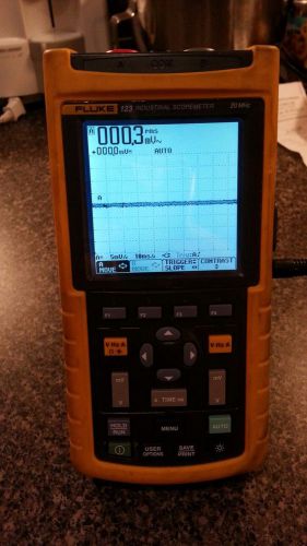 FLUKE 123 COMPLETE PACKAGE W/ALL CABLES, SOFTWARE, CHARGER, CASE
