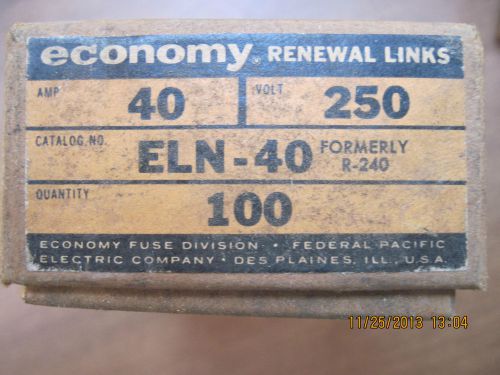 t of 85 Economy ELN-40 RENEWAL LINKS for FUSES, 40A, 240V