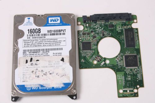 Wd wd250bevt-00a23t0 160gb 2,5 sata hard drive / pcb (circuit board) only for da for sale