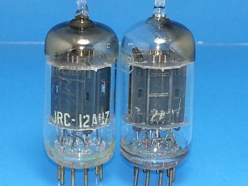Rca jrc 12au7 ecc82 vacuum tube  match pair 1954 black long plate warm tone r20l for sale