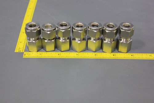 7 new let-lok stainless steel tube fittings 1/4&#034;nptf x 10mm (s2-1-2fe) for sale