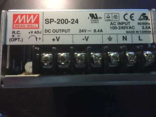 Mean Well SP-200-24 | DC output 24V 8.4A | AC Input 100-240VAC 3.5A 50/60 Hz