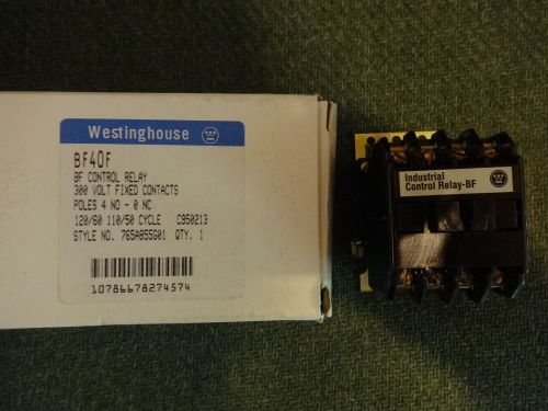 WESTINGHOUSE BF40F CONTROL RELAY NEW IN BOX