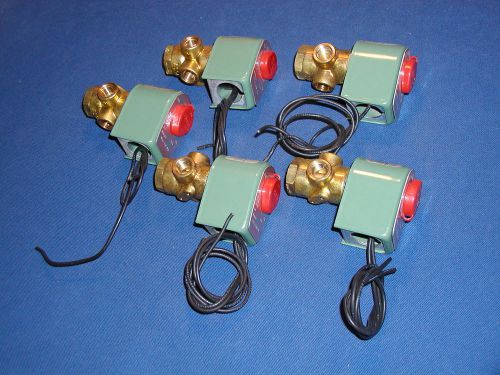 5 asco solenoid valves cat #8320a 178 mb 1/4&#034;  3-way 110/120v 60 hz 10.5 watts for sale