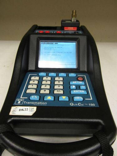 Transmation quikcal 190 multifunction pressure calibrator 2500 psig module dk22 for sale