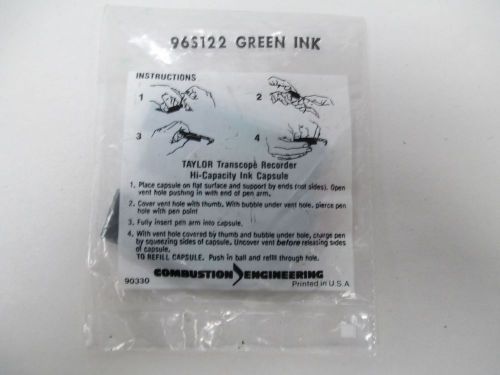 LOT 3 NEW COMBUSTION 96S122 TAYLOR GREEN INK CAPSULE TRANSCOPE RECORDER D326855