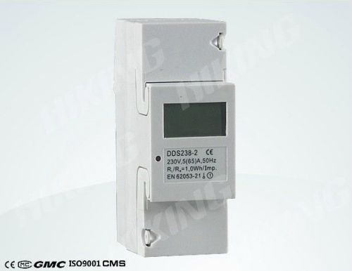 New,Single-phase rail type electronic energy meter, LCD display,AC230V 5(65)A
