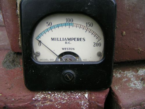 Old Weston Milliamperes DC Gauge Meter Newark N. J.