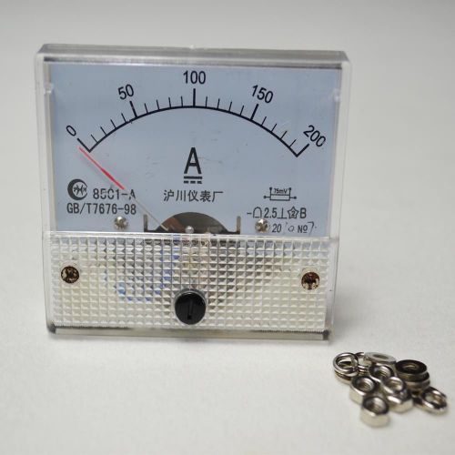 DC 0-200A 85C1  Analog AMP Panel Meter Gauge Current Ammeter