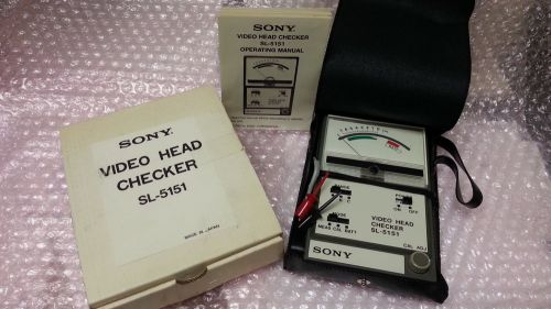 SONY VIDEO HEAD CHECKER SL-5151 ELECTRONIC TEST METER with OPERATING MANUAL.