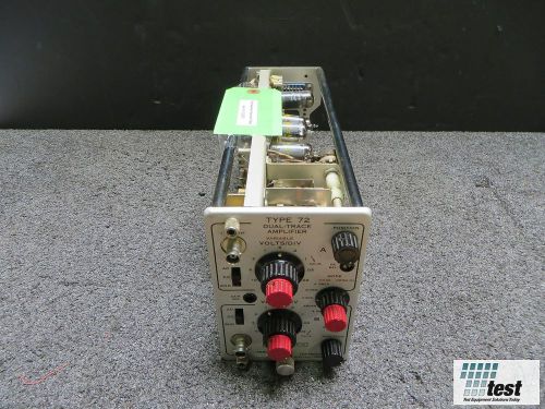 Tektronix type 72 dual trace amplifier  id #24575 bf for sale