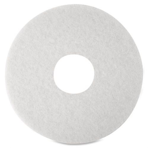 3m Niagara 4100n Floor Polishing Pads - 16&#034; Diameter - 5/box - White (MMM35059)