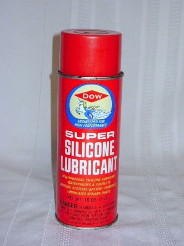 Vintage 1970 Dow Super Silicone Lubricant Spray Can Half Full Oil Lube