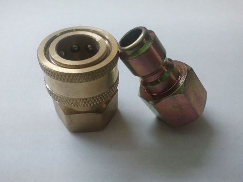 1/4&#034; quick connect fittings for pressure washer hose-new- top quality all brass for sale