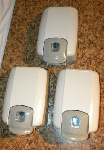 Industrial Soap Sanitizer Dispensers Lot of 3 Wall Mounted *as-is* Push Button