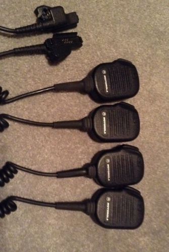 Lot of (4) motorola nmn6193c nmn6191c speaker mics for ht mt radios for sale