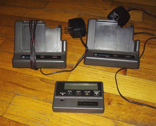 Motorola Optrx Pager and 2 Chargers for Parts or Repair