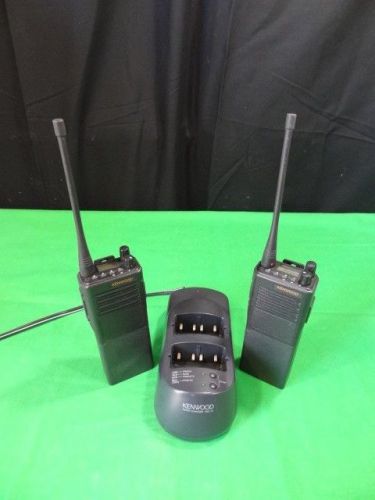 2-Kenwood TK-353 (N) Two-Way Commercial UHF Radios *Bad? &amp; 1-KSC-14 Charger Base