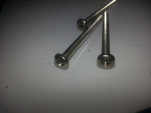 6-32 x 1 5/8 binder phillips head nickle plated brass screw qty 2,500 for sale