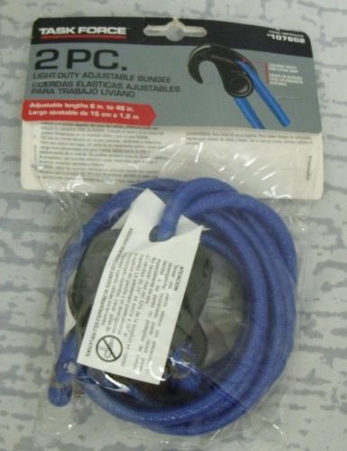 Nip task force 2 pc. 6 in. to 48 in. light duty adjustable bungee cord {h2} ag for sale