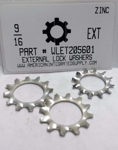 9/16 external tooth lock washers steel zinc plated (10) for sale