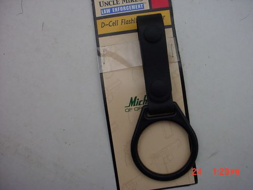 Pair Uncle Mike&#039;s 8862-1 Black Nylon Web D-Cell C-Cell Flashlight Ring Holder