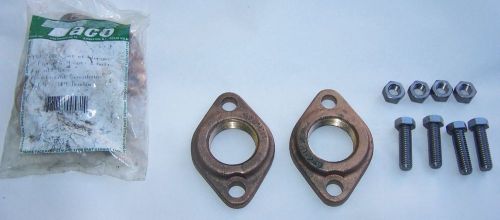 Taco pump flange 110-253 bf 1 1/4  bronze  1 pair with 4 bolts &amp; nuts 110-249 for sale