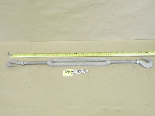 Large 5/8&#034; turnbuckle 16 to 25  open 1/2&#039; hooked ends military made in the u.s.a for sale