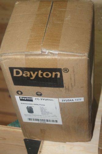 New dayton submersible utility pump 1/6 hp 115v 1.5a 3yu54a for sale