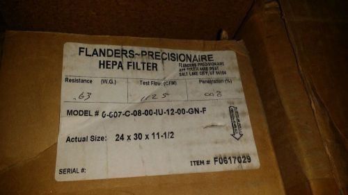 ***new flanders hepa filter 24&#034;x30&#034;x11.5&#034; 1125 cfm .008 pen 0-007-c-08-00-iu-12- for sale