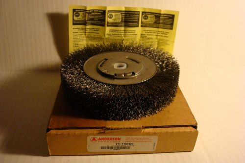 [new] anderson #01144  6&#034; diameter x  0.014&#034; wire steel crimped wheel for sale