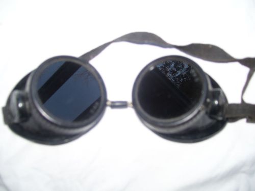 Vintage willson-weld shade ww6  goggles steam punk safety adjustable strap for sale