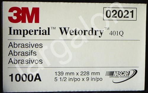 3m imperial wetordry 401q 1000 sandpaper 5-1/2&#034; x 9&#034; 02021 (1 sheet) new for sale