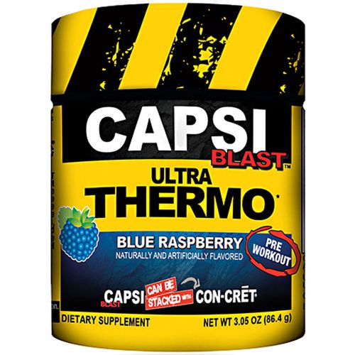 Con Cret-Capsi-Ultra Thermo, 48 Serv. thermogenic-Blue Raspberry