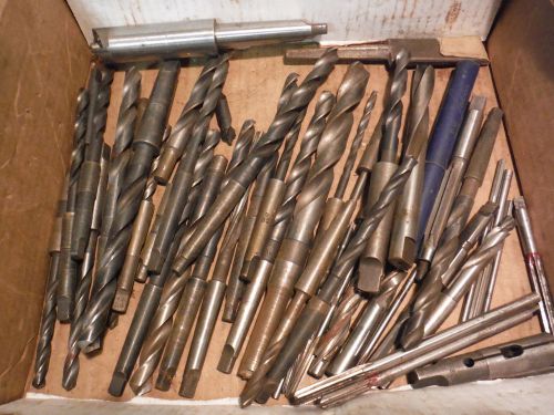 PILE OF MORSE NATIONAL OTHER TAPER SHANK FRACTIONAL DRILL BITS