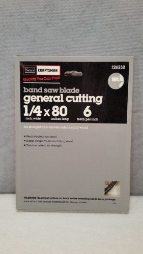 Sears craftsman bandsaw band saw blade 1/4&#034; 80&#034; 6 teeth per inch - nos! for sale