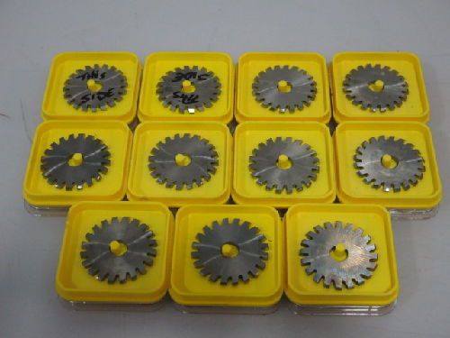 11 GLOOR CARBIDE FORM MILLING CUTTERS/SAW LOT, 1881-02-720, 1881-02-240