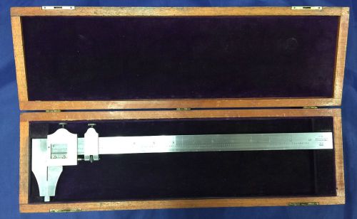 Brown &amp; sharpe mfg. co. 13&#034; 570 caliper inside outside 1/1000m in wooden case for sale