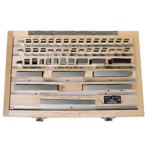 TTC 47 Pc Metric Precision Gage Block Set 630-0476 1.005mm-100mm wooden case B