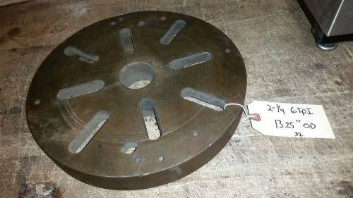 13&#034; slotted mounting face plate lathe 2-1/4 6 tpi spindle mount for sale