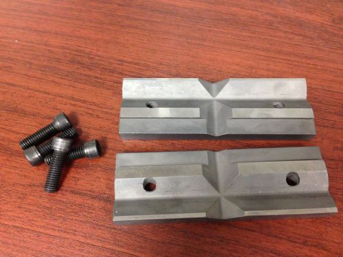 Speed vise v-groove jaw plates for 6&#034; jaw width speed vises one pair 6-vjp for sale