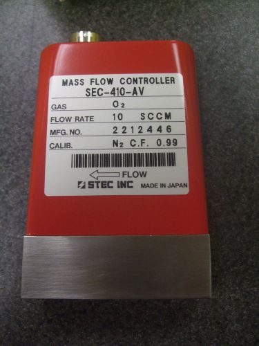 Stec sec-410-av mass flow controller meter 10 sccm oxygen    #bb12 for sale