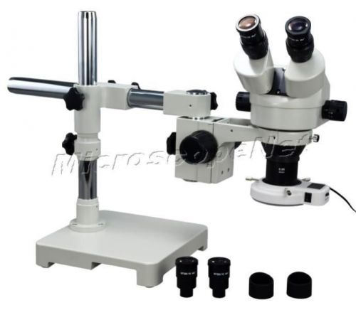 Boom stand 2-90x zoom stereo microscope w/ 54 led light for sale