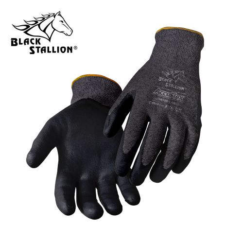 BLACK STALLION AccuFlex Sandy Nitrile Coated HPPE Knit Gloves - SMALL