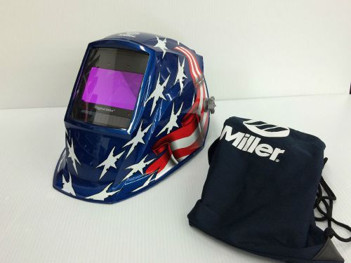 Miller Welding Helmet Stars and Stripes  Excellent Condition