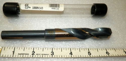 43/64&#034; x 6&#034; drill bit 3&#034; flute,  1/2&#034; shank edp 1000n143  usa (up3c) for sale