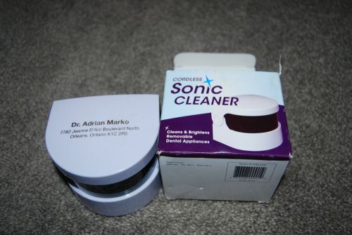 CORDLESS SONIC CLEANER FOR DENTAL APPLIANCES RETAINERS, MOUTH GUARDS, ETC...