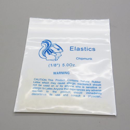 Dental Orthodontics 5.0OZ Force Clear Elastics Rubber Bands 1/8&#034; Chipmunk 100Pcs