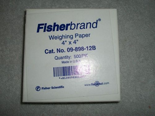 Fisherbrand lab weighing paper 4&#034;x4&#034; fisher scientific 09-898-12b 500 sheets for sale